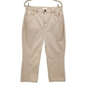 Every Cropped Ivory Denim Jeans Womens 31